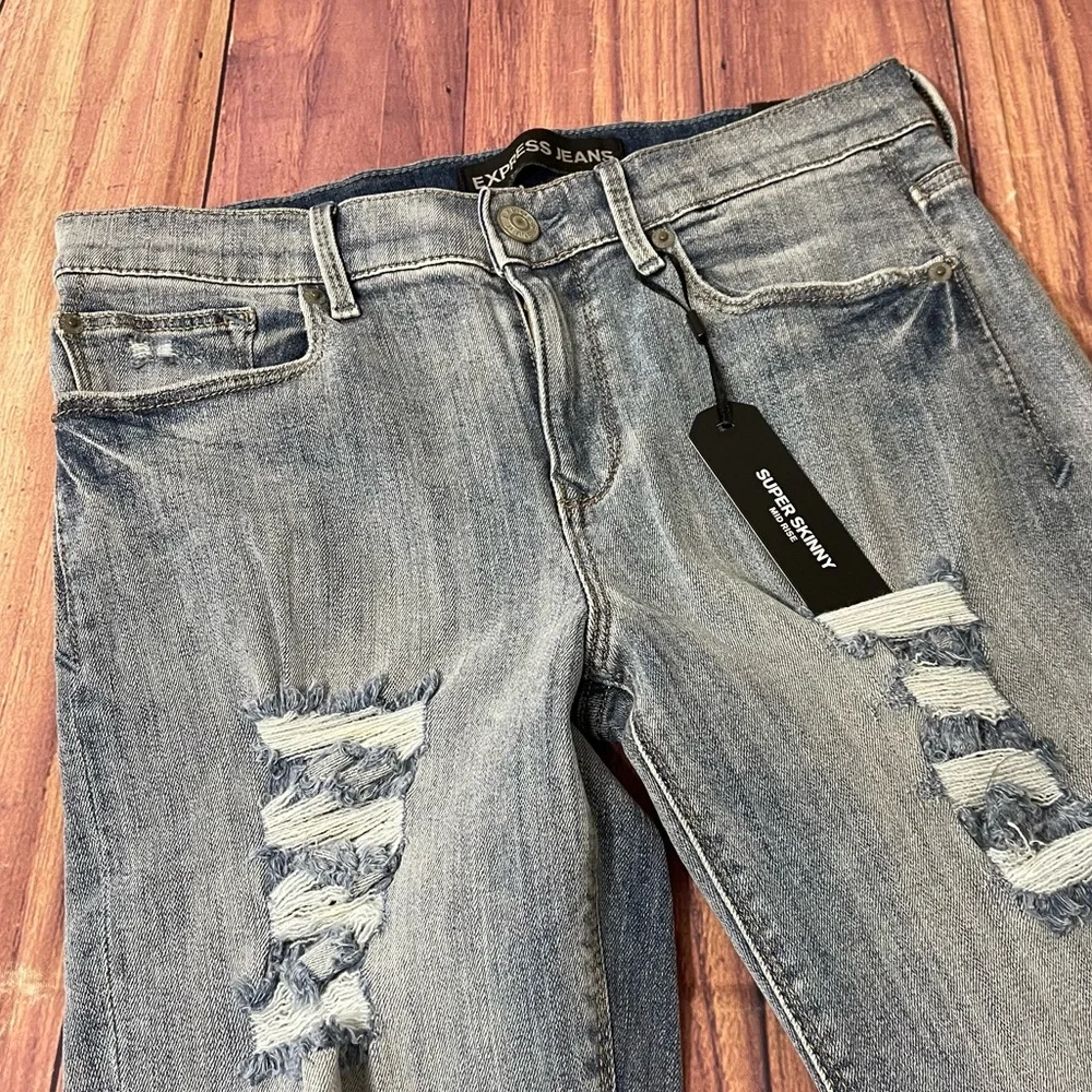 Express Super Skinny Mid-Rise Skinny Jeans